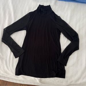 LNA Long Sleeve Mesh Turtleneck Top - size S